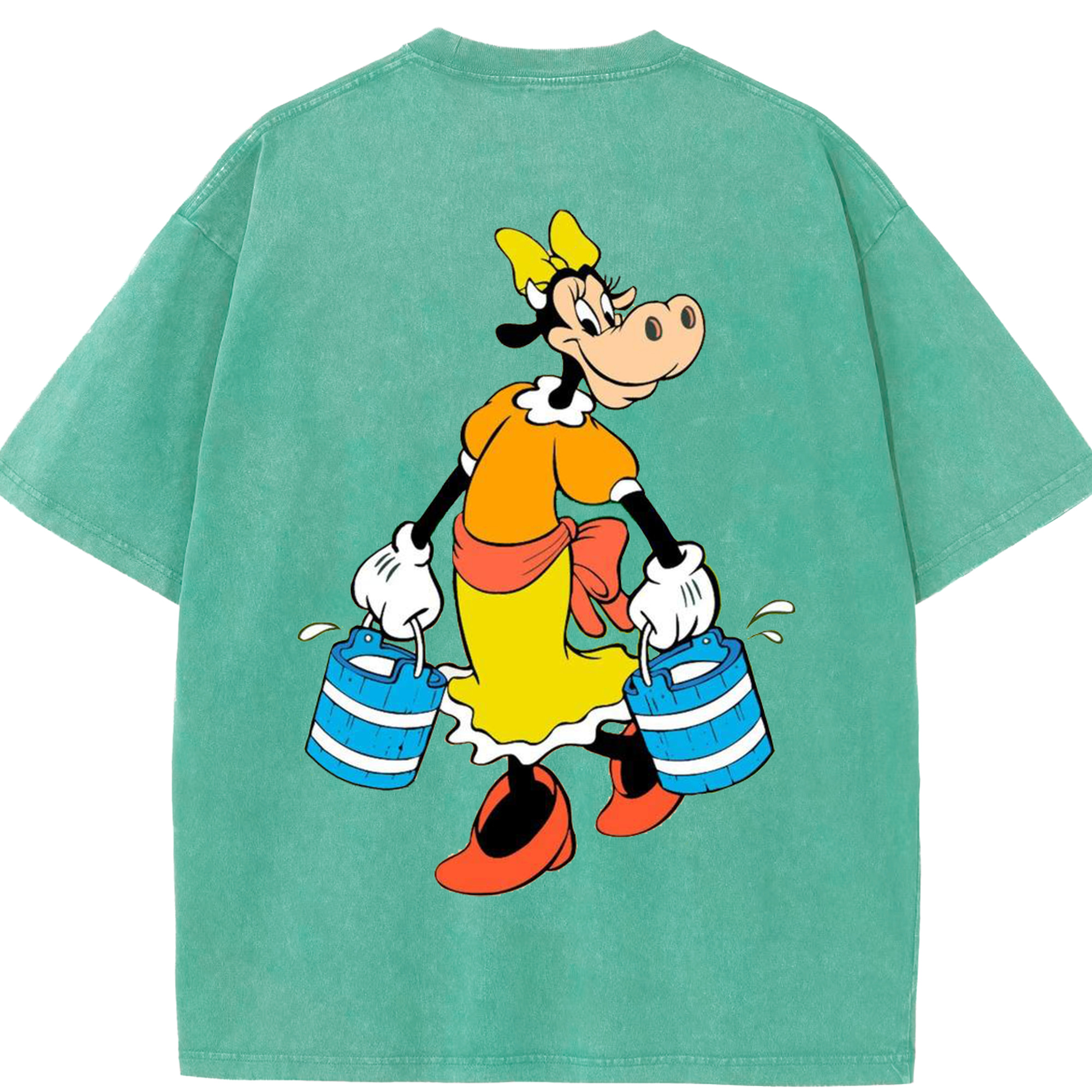 （画像用） ミッキーマウス Mickey Mouse 綿100% ヴィンテージ風 半袖Tシャツ（背面プリント）